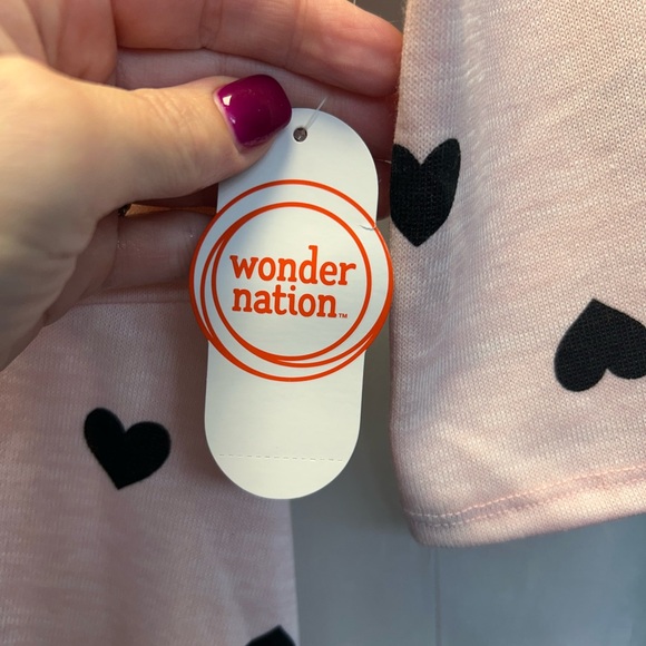 Wonder Nation Light Pink Dress with Black Hearts - Picture 3 of 6